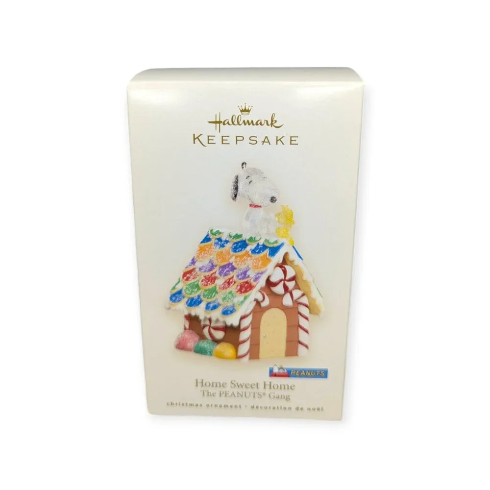 2008 Hallmark Peanuts Snoopy Woodstock Home Sweet Home Christmas Ornament